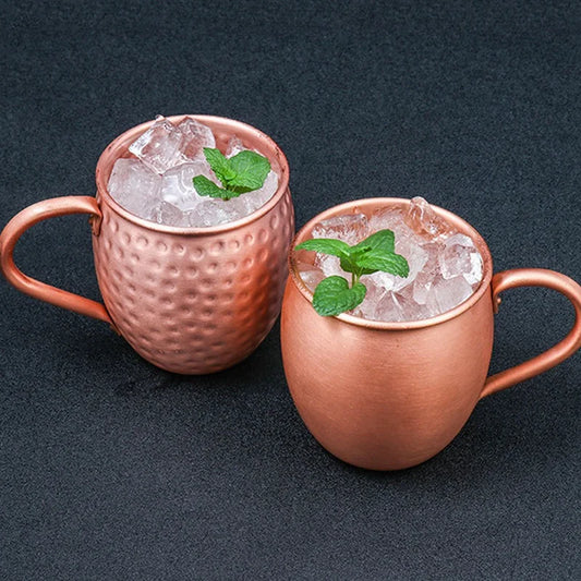 530ML 100% Pure Copper Mug Moscow Mule Mug Drum Cup Cocktail Cup Pure Copper Mug Restaurant Bar Cold Drink Cup